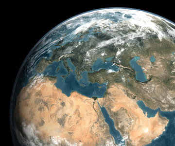 View of Middle East from space